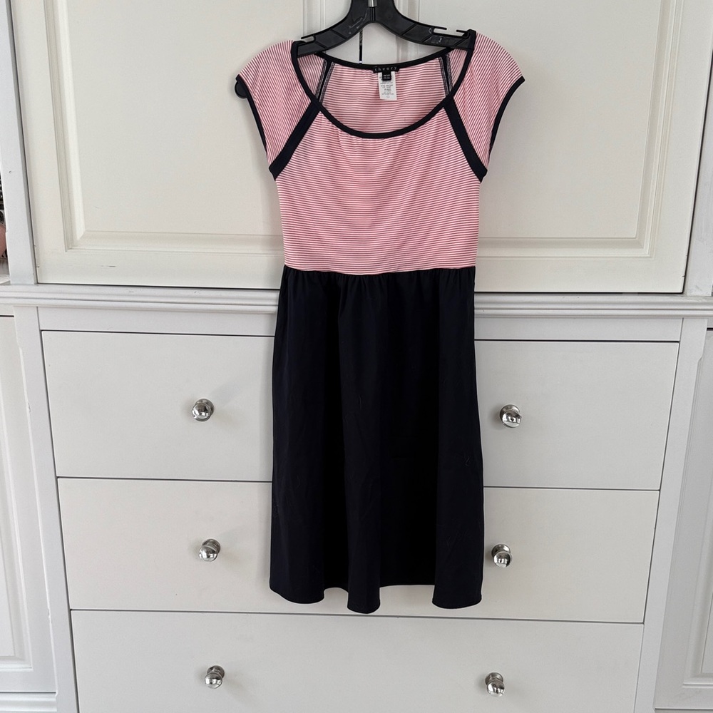 Theory Red and White Striped Top